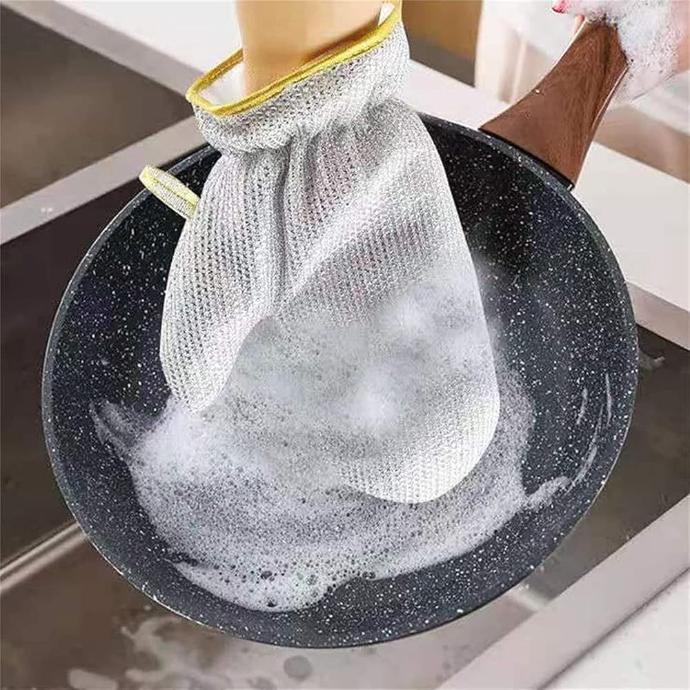 🧤 Steel Wire Cleaning Glove Pair (Pack of 2) – Tough on Dirt, Gentle on Hands 💪✨