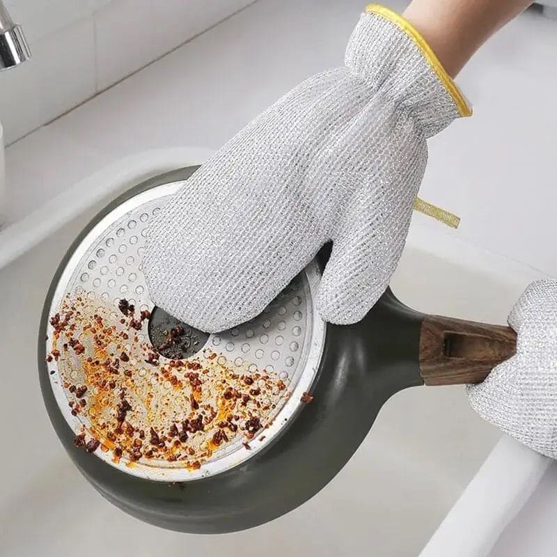 🧤 Steel Wire Cleaning Glove Pair (Pack of 2) – Tough on Dirt, Gentle on Hands 💪✨