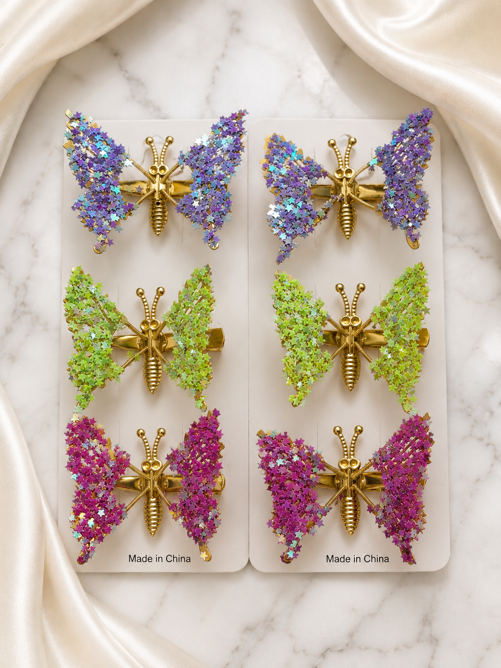Butterfly Wing Hair Clips