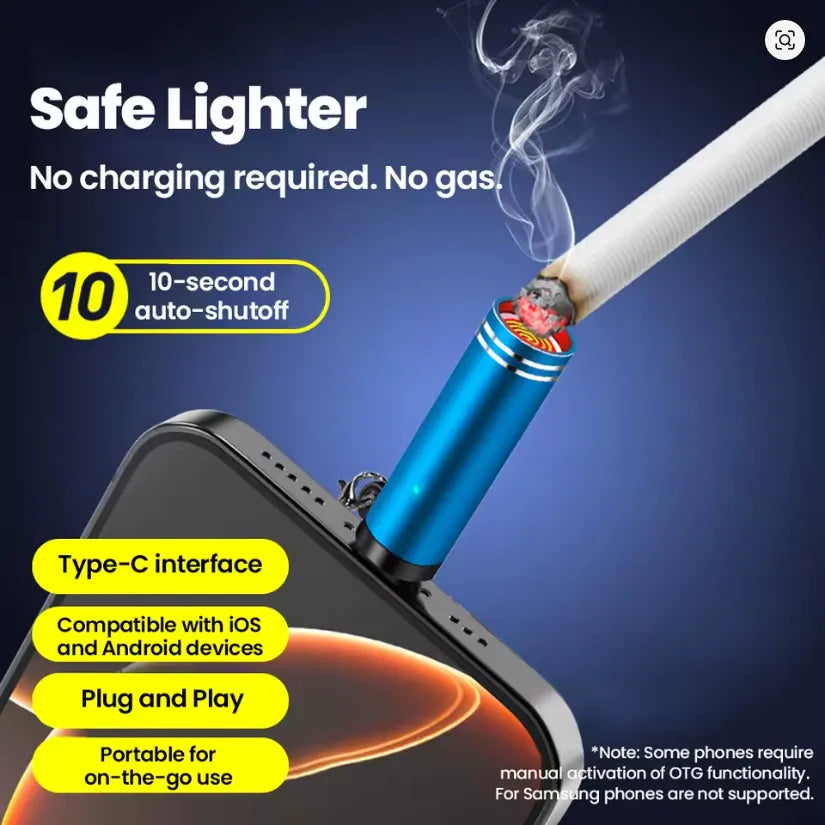 Mini Portable USB-C Mobile Lighter