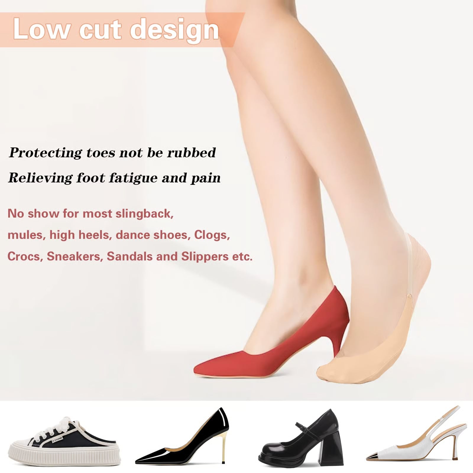 Toe Topper Socks | Invisible No Show Socks for Comfortable All-Day Wear