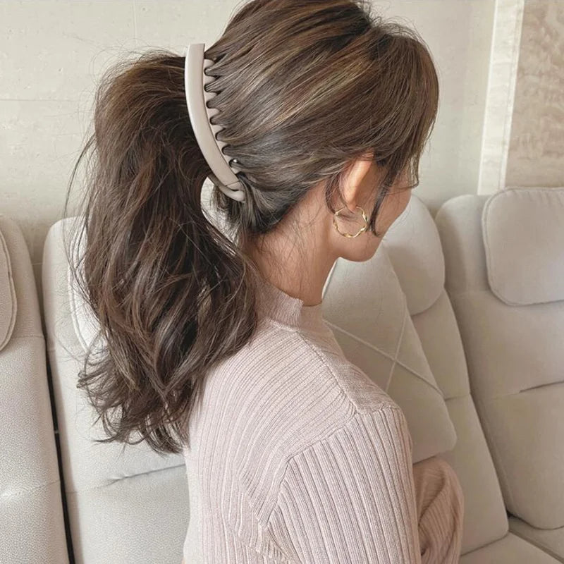 Non-Slip Ponytail Hair Clip (Pack of 3 | Random Colors)