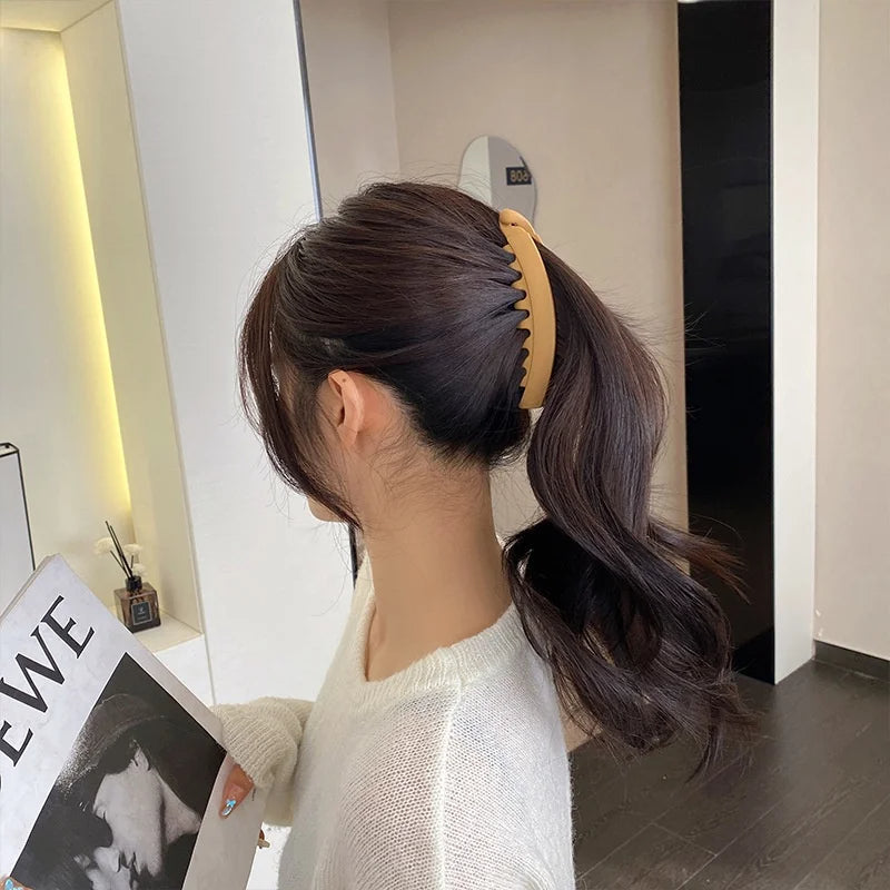 Non-Slip Ponytail Hair Clip (Pack of 3 | Random Colors)