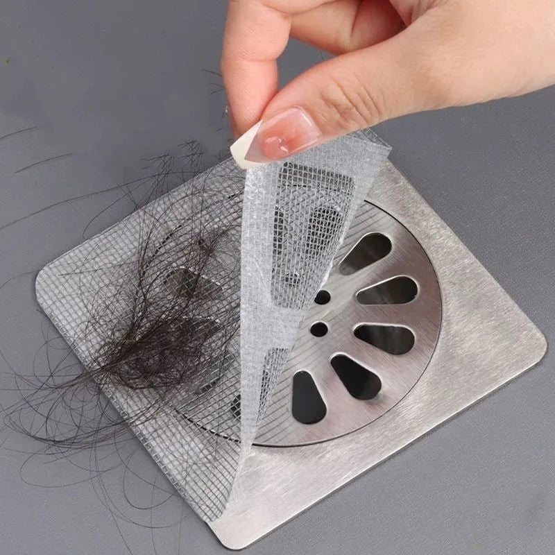 Self-Adhesive Drain Net Sticker Anti-Clog Sink Filter for Kitchen Bathroom Floor Drain Hair & Food Catcher