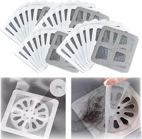 Self-Adhesive Drain Net Sticker Anti-Clog Sink Filter for Kitchen Bathroom Floor Drain Hair & Food Catcher